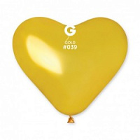 Серце 10" металік 39 золото (CRМ/10)