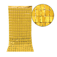 Декоративна шторка для фотозони "Квадратна"- золото 1*2 м