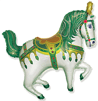 Лошадь ярмарочная 901668 Фольга зеленая