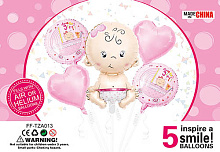 Набір кульок FF-TAZ013 "Немовля Дівчинка" 5шт.