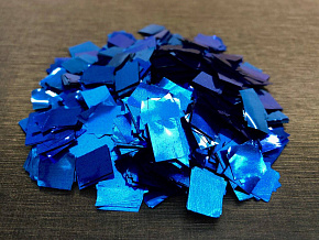 Конфетти КВАДРАТНІЕ синие Металлик (1уп.=100гр)