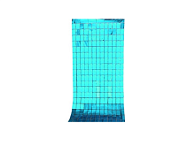 Декоративна шторка для фотозони "Квадратна"- блакитна 1*2 м