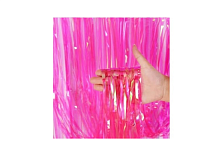 Декоративна шторка для фотозони - перламутрова рожева 1*2 м